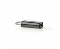 Nedis CCGB60910BK - USB-C Adaptér| USB 2.0 | USB-C™ Zástrčka | USB Micro-B Zásuvka | 480 Mbps | Kulatý | Poniklované 