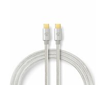 Nedis CCTB60800AL20 - USB 2.0 kabel | USB-C™ Zástrčka | USB-C™ Zástrčka | 480 Mbps | 2.00 m | Stříbrná