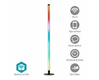 Nedis WIFILD20RGBW - Stojací Světlo| Wi-Fi | Tube | 180 lm | RGBIC / Teplé až chladné bílé | 2700 - 6500 K | 10 W | Kov
