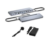 I-tec USB-C Metal Ergonomic 3x 4K Display Docking Station with Power Delivery 100 W + i-tec Universal Charger 100 W