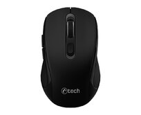 C-TECH myš WLM-12 Dual mode, bezdrátová, BT5.0 + 2,4GHz, 1600DPI, 6 tlačítek, USB nano receiver, černá