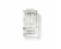 Nedis CCGB89305TP - RJ45 konektor| Zástrčka | Lanko UTP CAT6 | Přímý | Pozlacené | 10 kusů | PVC | Transparentní | Box