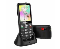 EVOLVEO EasyPhone XO, mobilní telefon pro seniory s nabíjecím stojánkem (černá barva)