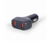 Gembird Nabíječka do auta, 2x USB, fast charger, QC3.0, 36 W, černá