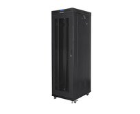 LANBERG Volně stojící skříň 19" 42U/600x1000 (v rozloženém stavu) síťované dveře LCD černá (RAL9004)  