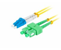 LANBERG optický patch cord SM LC/UPC-SC/APC duplex 1m LSZH G657A1 průměr 3mm žlutá