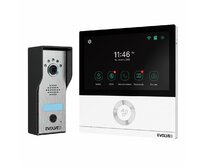 EVOLVEO DoorPhone AHD7, Sada domácího WiFi videotelefonu s ovládáním brány nebo dveří bílý monitor