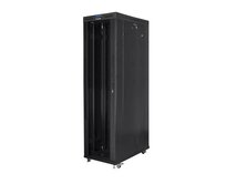 LANBERG Volně stojící skříň 19" 47U/800x1200 (v rozloženém stavu) skleněné dveře LCD černá (RAL9004) 1 z 4