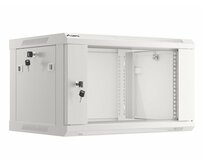 LANBERG Nástěnná jednodílná skříň 19", 6U/600x450 (v rozloženém stavu) V2 šedá (RAL7035)
