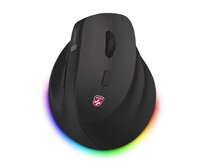 CONNECT IT FOR HEALTH Cloudy bezdrátová vertikální myš, RGB podsvícení, 2xBT,USB ČERNÁ