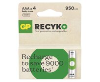 GP AAA ReCyko 950 mAh, nabíjecí (HR03) , 4 ks