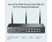 TP-Link ER706W - AX3000 Router VPN WiFi 6, 1x GWAN + 4x GWAN/LAN + 1x GWAN/LAN SFP, USB, Omada SDN