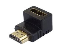 PremiumCord Adapter HDMI M/F zahnutý do pravého úhlu 90°, pozlacená