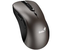 Genius Ergo 8100S Myš, bezdrátová, ergonomická, optická, 1600DPI, 6 tlačítek, USB, titanová