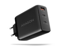 AXAGON ACU-DPQ100, GaN nabíječka do sítě 100W, 3x port (USB-A + dual USB-C), PD3.0/PPS/QC4+/Apple, černá