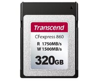 Transcend 320GB CFexpress 860 NVMe PCIe Gen3 x2 (Type B) paměťová karta, 1750MB/s R, 1500MB/s W