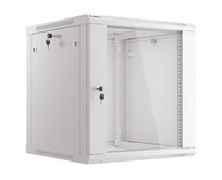LANBERG Nástěnná jednodílná skříň 19", 12U/600x600 (v rozloženém stavu) šedá (RAL7035) V2
