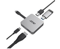 Acer 4in1 Type C dongle: 1x HDMI (až 4K@30Hz), 2x USB3.2 (5Gbps Data Transfer), 1x USB-C (Power Delivery max. 100W)