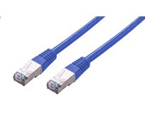 C-TECH Kabel patchcord Cat5e, FTP, modrý, 0,25m