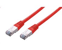 C-TECH Kabel patchcord Cat5e, FTP, červený, 0,25m