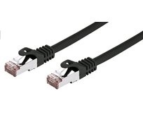 C-TECH Kabel patchcord Cat6, FTP, černý, 0,25m