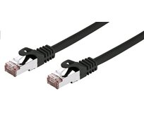 C-TECH Kabel patchcord Cat6, FTP, černý, 1m