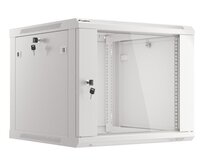 LANBERG Nástěnná jednodílná skříň 19", 9U 600x600 snadná a rychlá montáž (v rozloženém stavu) šedá (RAL7035)