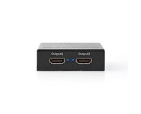 Nedis VSPL3472AT - HDMI Rozbočovač | 2 Porty port(s) | Vstup HDMI ™ | 2x výstup HDMI ™ | 4K@60Hz | 18 Gbps | Kov | černý