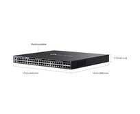 TP-Link SG6654X Omada 48-Port Gigabitový Stackable L3 Switch, 48 gigabitových RJ45 portů a 6× 10 Gbps SFP+ slotů