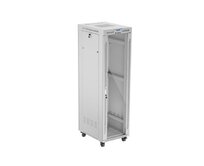 LANBERG Volně stojící skříň 19" 42U/600x800 LCD skleněné dveře šedá
