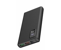 PLATINET POWER BANK 10000mAh Polymer PD 3.0 QC 3.0 LED Screen Black