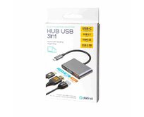 PLATINET USB-C 3.2 GEN2 10GB/S HUB 3IN1 HDMI 4K USB-C PD 100W USB-A3.2 ALU