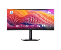 MSI monitor Modern MD342CQP, 34"  VA zakřivený /3440x1440 (UWQHD)/120Hz/1ms/2 x HDMI/DP/USB-A,B,C/Výšk.nast/Pivot/Černá