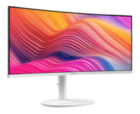 MSI monitor Modern MD342CQPW, 34" VA zakřivený /3440x1440 (UWQHD)/120Hz/1ms/2 x HDMI/DP/USB-A,B,C/Výšk.nast/Pivot/Bílá