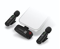 CONNECT IT Wireless Lavalier mikrofon Lightning konektor (2 ks + receiver) set ČERNÝ