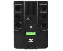 Green Cell Nepřerušitelný napájecí zdroj UPS AiO 600VA 360W s LCD displejem | VERZE EU | 6x zásuvky Schuko