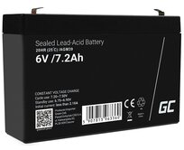 Green Cell AGM VRLA 6V 7.2Ah maintenance-free battery for the alarm system, cash register, toys
