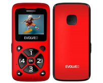 EVOLVEO EasyPhone ID, mobilní telefon pro seniory, červená
