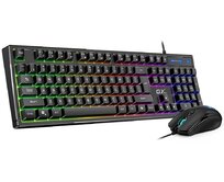 Genius GX GAMING Scorpion KM-GX6, Set klávesnice a myši, drátový, CZ+SK layout, USB, Copilot klávesa, RGB podsv., černá