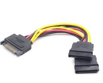 GEMBIRD Kabel SATA napájecí na 2x SATA, rozdvojka, 15cm