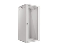 LANBERG RACKOVÁ SKŘÍŇ 19" NÁSTĚNNÁ 27U/600X600 (v rozloženém stavu) S PROSKLENÝMI DVEŘMI ŠEDÁ  V2