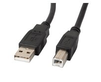 LANBERG KABEL USB-A(M)->USB-B(M) 2.0 1,8 M ČERNÝ