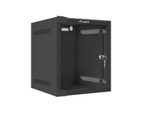 LANBERG RACKOVÁ SKŘÍŇ 10" PRO MONTÁŽ NA STĚNU 6U/280X310 (v rozloženém stavu) S PROSKLENÝMI DVEŘMI ČERNÁ 