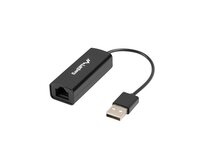 LANBERG USB->RJ45 ETHERNET ADAPTÉR SÍŤOVÁ KARTA USB 2.0 1X RJ45 100MB KABEL