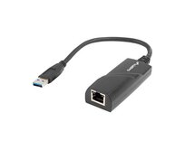 LANBERG USB->RJ45 ETHERNET ADAPTÉR SÍŤOVÁ KARTA  USB 3.0 1X RJ45 1GB KABEL