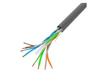 LANBERG LAN KABEL CAT.6 UTP 305M PEVNÝ CU ŠEDÝ CPR + FLUKE PASSED