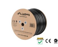 LANBERG LAN KABEL CAT.5E UTP 305M PEVNÝ VENKOVNÍ CU ČERNÝ FLUKE PASS 