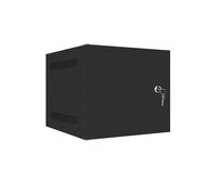 LANBERG RACKOVÁ SKŘÍŇ 10" NÁSTĚNNÁ 4U/280X310 PRO VLASTNÍ MONTÁŽ S KOVOVÝMI DVEŘMI ČERNÁ (PLOCHÉ BALENÍ)