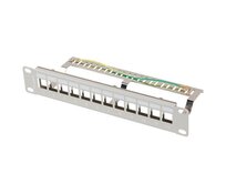 LANBERG PATCH PANEL 12 PORTŮ 1U 10" FTP PRO MODULY KEYSTONE ŠEDÝ  V2