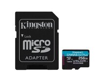 KINGSTON 256GB microSDXC Canvas Go Plus Gen4 200MB/s A2 U3 V30 Card + Adapter